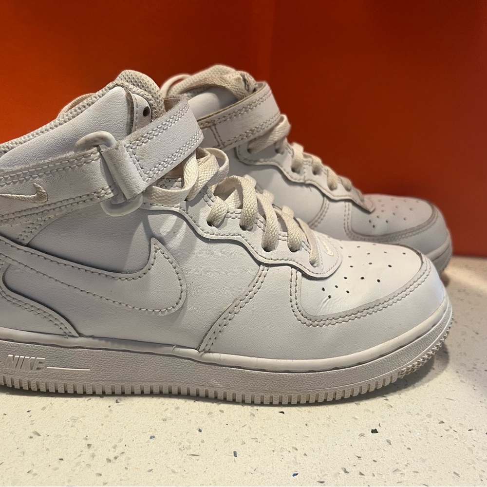 Nike Kids White High-Top Sneakers